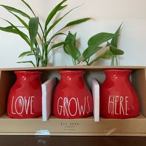 Rae Dunn Love Grows Here Vases